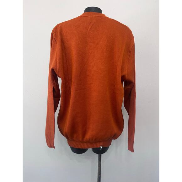 Vintage Mount Kenya Safari Club Embroidered Sweater XL MADE IN KENYA Rust Fall - Picture 1 of 4